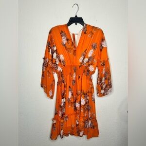 Jolly Code Orange Mini Dress Size Large